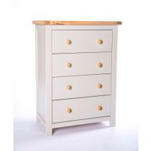 Cabinet Bits - Argenta light grey 4 Drawer Chest Petite wood knob - Grey