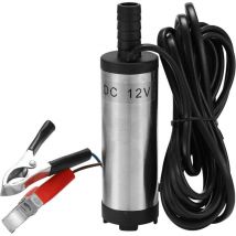 Lablanc - argenté Pompe submersible électrique dc 12V pompes submersibles en acier inoxydable pour l'eau huile kérosène 12 L/min outil de