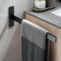 Noir-Porte-serviettes sans perçage porte-serviettes porte-serviettes mural type 304 porte-serviettes en acier inoxydable porte-serviettes de cuisine