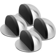 Csparkv - Argent)Lot de 4 Arrêts et Butées de Porte avec Semelle en Caoutchouc, Bloc Porte Adhésif pour Protéger les Portes, Les Murs et Les Meubles