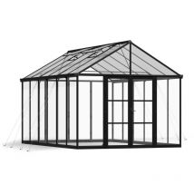 Canopia By Palram - Aria 10 x 15 Feet Greenhouse Kit - Black Structure Clear panels - L458 x W304 x H285 cm