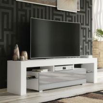 Creative Furniture - Aria tv Unit - White with Grey Gloss Doors - 160cm