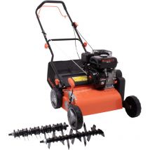 Boudech - Arias 196 - 2-in-1 196cc 4Hp Mehrzweck-Petrol-Rasenl fter mit Klingen und Krallen schneiden 42 cm 6 Tiefenebenen