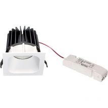 Ivaro Downlight carré fixe blanc IP44 led intég. 65° 34W 4000K 3500lm Aric 50446