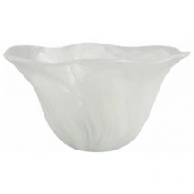 Ltde - aries verre albâtre blanc abat-jour 8x16cm ouverture 3cm