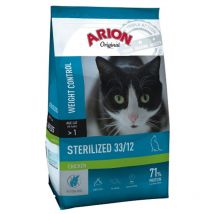 Original sterilized weight control 33/12 pollo, Pack Ahorro 2 x 7,5 kg - Arion