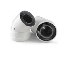 Ariston 3318076 Flue x2 Pack 45 Degree Coaxial Elbow