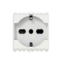 Arke' - presa 2p+e 16a couleur universelle blanc 19210.b
