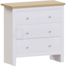 Arlington 4 Drawer Chest of Drawers Bedroom Storage Furniture, White