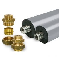 Armacell - ArmaFlex Fastlink Wellrohr Außendurchmesser 32mm, Dämmstärke 19mm, Länge 4m vorisoliert flexibel, 4 EasyTight Fittings