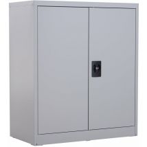 Fadami - Armadietto Portadocumenti con Chiusura di Sicurezza in Acciaio Grigio 80x40x92.5 cm