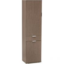 Armadio 2 ante con cassetto centrale in nobilitato bilaminato Linea Classic - Gray