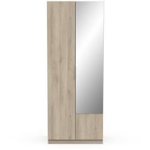 Armadio 2 ante e specchio Ghost - L79,4 cm