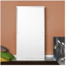 Armadio 2 ante scorrevoli 5 ripiani SWD4352023 colore bianco