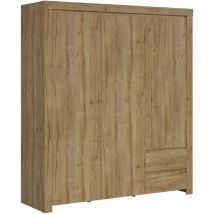 Armadio 3 ante 2 cassetti Hella marrone 203cm