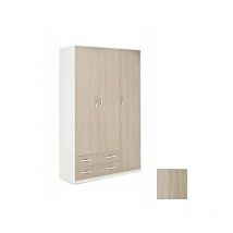 Argonauta - Armadio 3 ante e 2 cassetti cassa Bianco frontale olmo Cm 135x52xH 210