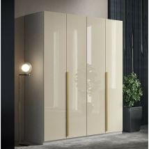 Armadio 4 Ante Battenti in quercia bianca L.184 cm - Dream