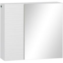 Armadio a specchio da bagno con 4 ripiani regolabili 48X15X45 cm bianco