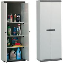 Garofalo - Armadio in resina tuttopiani regolabile in altezza 2 ante intere Scik Basic