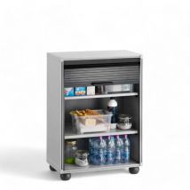 Garofalo - Armadio modulare per garage in pvc resina con serranda scorrevole verticale 2 ripiani ideale anche per esterni dimensioni 62,5x35x84,5 cm