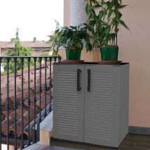 Armadio per esterno con Ripiano Terrazzo Giardino Armadietto in Resina Plastica
