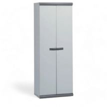 Garofalo - Armadio portascope in pvc alveolare ad estrusione con 4 ripiani regolabili paratia per scope e piedi altezza 4 cm