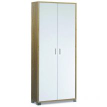 Mobile 2 Ante Kit Noce Stelvio Bianco Fiammato 190X83X29 Cm