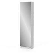 Casa Vital - armadio scarpiera bianco con anta a specchio, 50x20x180 cm