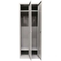 Armadio spogliatoio in metallo con 2 ante 60 x 40 x H167 cm