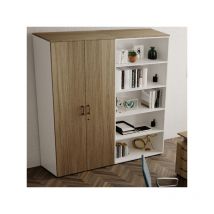 Armadio ufficio in legno con serratura. Armadietto