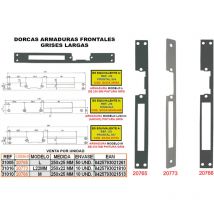 Armadura frontal gris m- de 250x25 mm larga 22gb - Dorcas