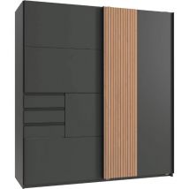 Calicosy - Armario 2 puertas correderas con 3 cajones L180 cm - coburg