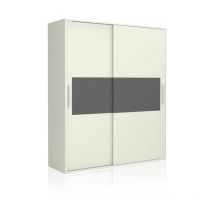 Armario 2 puertas correderas Uniq 180 Blanco - Grafito (ancho) x 207,6cm (alto)