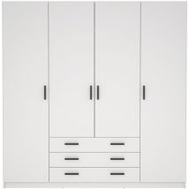 Ebuy24 - Armario 4 puertas y 3 cajones L195,5 cm - print