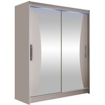 Arredamento1 - Armario Closico 116, Cachemira, 200x150x58cm, Puertas de armario: Correderas, Número de estantes: 0, led