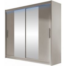 Arredamento1 - Armario Closico 123, Cachemira, 215x180x58cm, Puertas de armario: Correderas, Número de estantes: 0, led