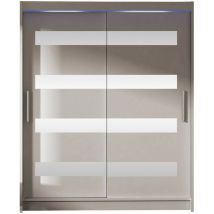Arredamento1 - Armario Closico 136, Cachemira, 200x150x58cm, Puertas de armario: Correderas, Número de estantes: 0, led