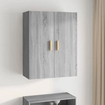 Furniture Limited - Armario de pared colgante gris Sonoma