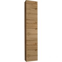 Lettiemobili - Armario colgante Vitrina Mueble de Salón Armario de pared 1 puerta 4 compartimentos 30x180x30cm Modelo Berit 30x180 Color Roble mate