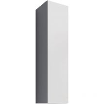 Armario colgante Vitrina Mueble de Salón Armario de pared 1 puerta 3 compartimentos Blanco brillo Modelo Aitana O1 30x120x30cm