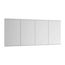 Keuco - Armario con espejo Royal Modular 2.0 1600x700x160mm anodizado plateado sin iluminación, Integrado, 2 enchufes, usb