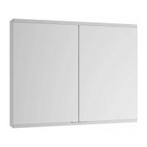 Keuco - Armario con espejo Royal Modular 2.0 900x700x120mm anodizado plateado sin iluminación, empotrable, 1 toma, usb
