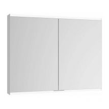 Keuco - Armario con espejo Royal Modular 2.0 800x900x160mm empotrado anodizado plata, 1 toma y usb