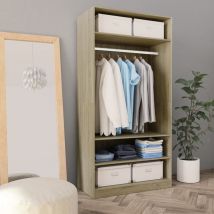 Furniture Limited - Armario de madera contrachapada roble sonoma