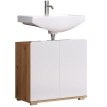 Trendteam - Armario de lavabo Ciara blanco y roble artisan