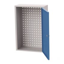 Élément mural H750xL500xP200mm portes en tôle pleine gris clair/bleu signal