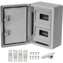 Techstore - Armario distribución abs 16 módulos (8x2) 250x350x150mm. Puerta Opaca