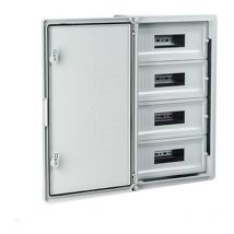 Techstore - Armario distribución abs 68 módulos (17x4) 400x600x200mm. Puerta Opaca