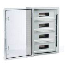 Ralertreik - Armario distribución 68 módulos (17x4) 400x600x200mm. Puerta transparente