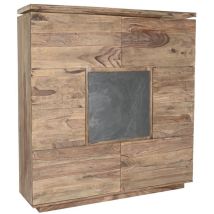 Armario - Dkd Home Decor - Madera Marrón - 2 Puertas - 145x40x155 Cm - Montaje Fácil